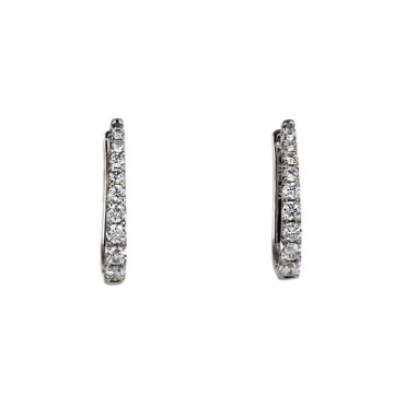 Featured image of this Women’s 14k White Gold Diamond Hoop Earrings