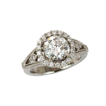 Featured image of this Women’s 14k White Gold Diamond Bridal Ring GIA Cert