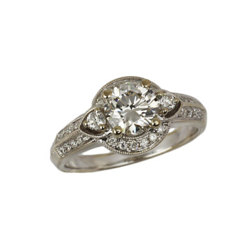 Featured image of this Women’s 18k White Gold Diamond Bridal Ring GIA Cert