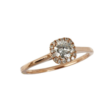 Featured image of this Women’s 14k Rose Gold Diamond Bridal Ring