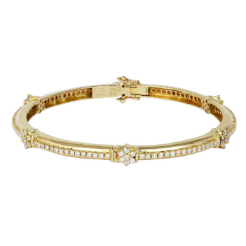 Featured image of this Women’s 18k Yellow Gold Diamond Bangle Bracelet