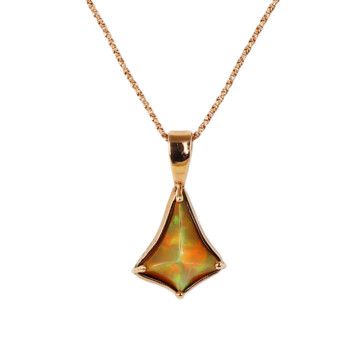 Featured image of this Women’s 14k Rose Gold, Ethiopian Opal Necklace