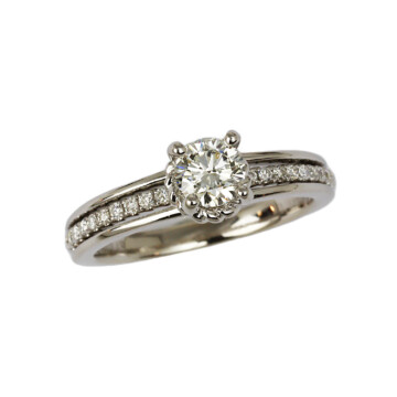 Featured image of this Women’s 14k White Gold Diamond Bridal Size 6.5 Ring EGL Cert