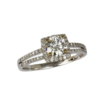 Featured image of this Women’s 18k White Gold Diamond Bridal Size 6.5 Ring EGL Cert