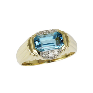 Featured image of this Women’s 14k Yellow Gold Diamond, Topaz Size 8 Ring