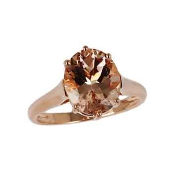 Featured image of this Women’s 14k Rose Gold Morganite Size 6.75 Ring