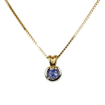 Featured image of this Women’s 14k Yellow Gold Tanzanite Necklace