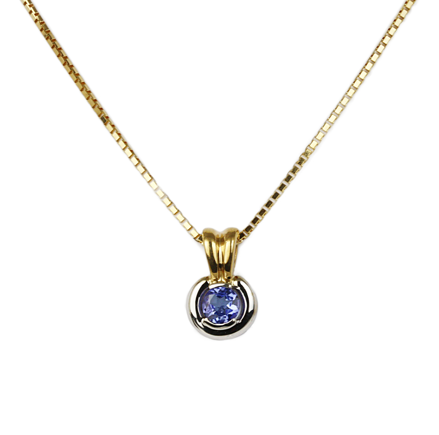 Featured image of this Women’s 14k Yellow Gold Tanzanite Necklace