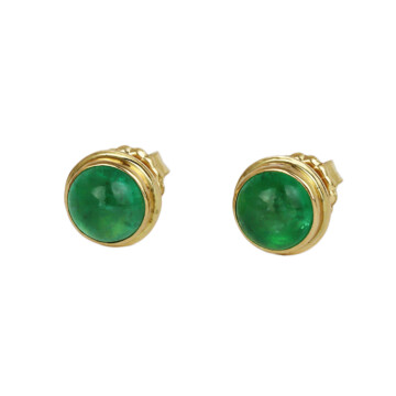Featured image of this Women’s 14k Yellow Gold Emerald Stud Earrings