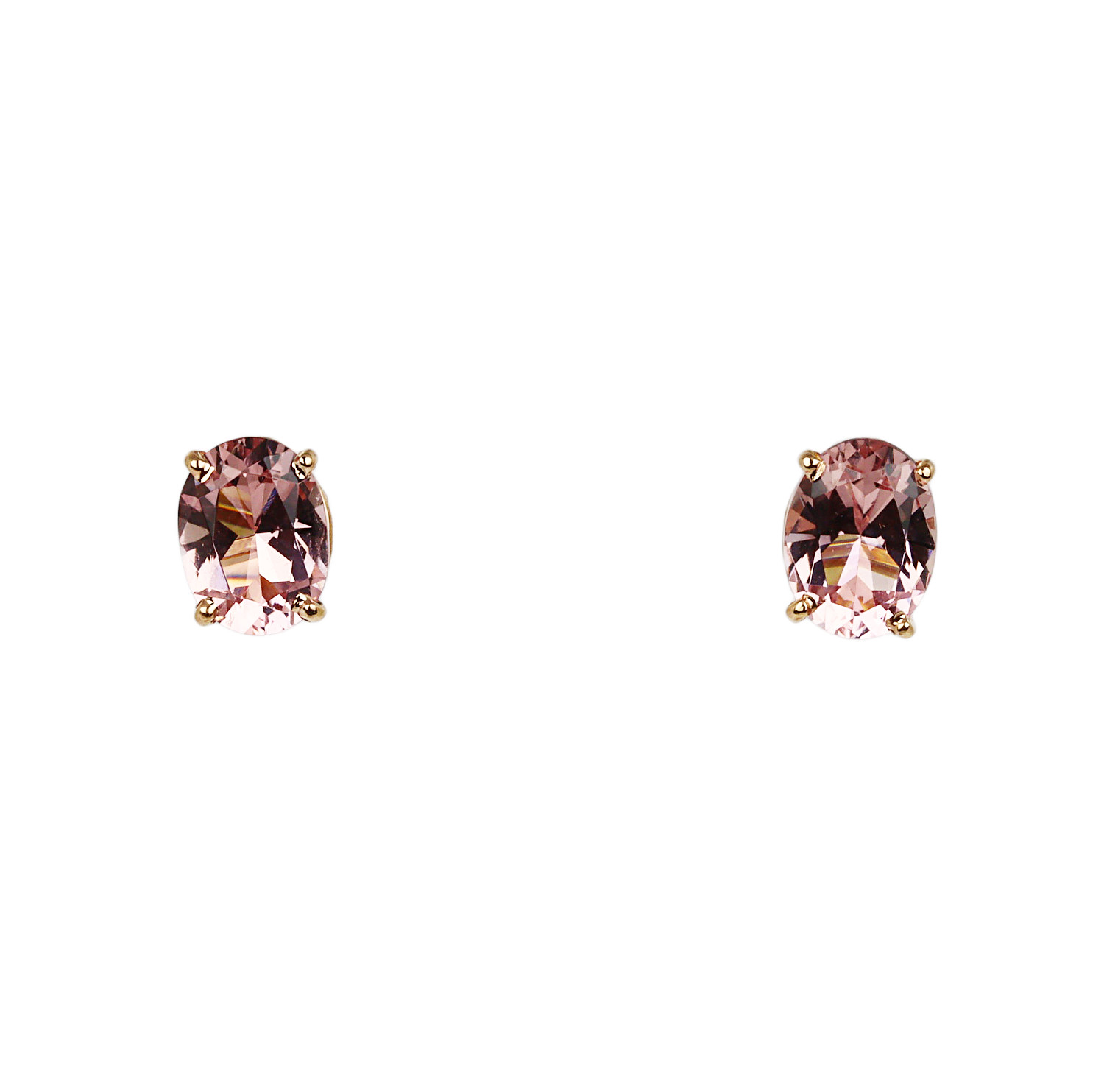 Featured image of this Women’s 14k Rose Gold Morganite Stud Earrings