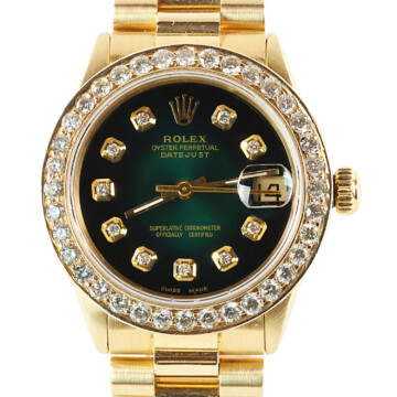Featured image of this 18k Yellow Gold & Diamond Datejust Rolex Wristwatch – 36mm Case