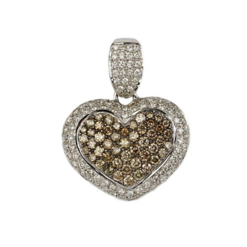 Featured image of this Women’s 18k White Gold Diamond Heart Pendant