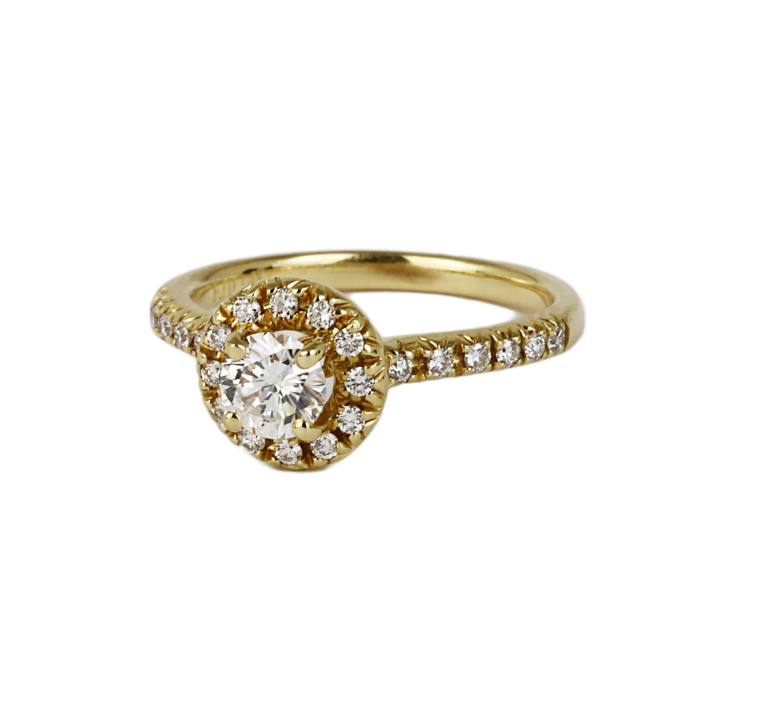Gallery image of this Women’s 14k Yellow Gold Diamond Bridal Ring Size 6 EGL Cert