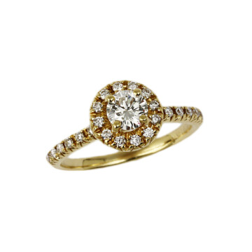 Featured image of this Women’s 14k Yellow Gold Diamond Bridal Ring Size 6 EGL Cert