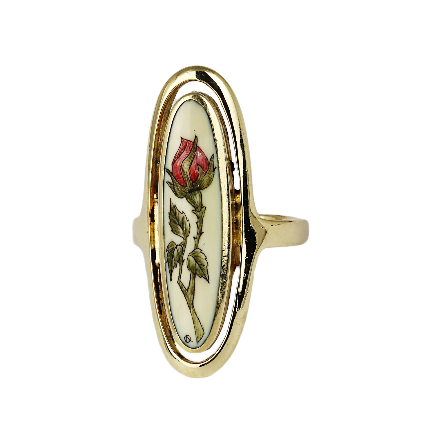 Gallery image of this Vintage Women’s 14k Yellow Gold Ring Size 7.75