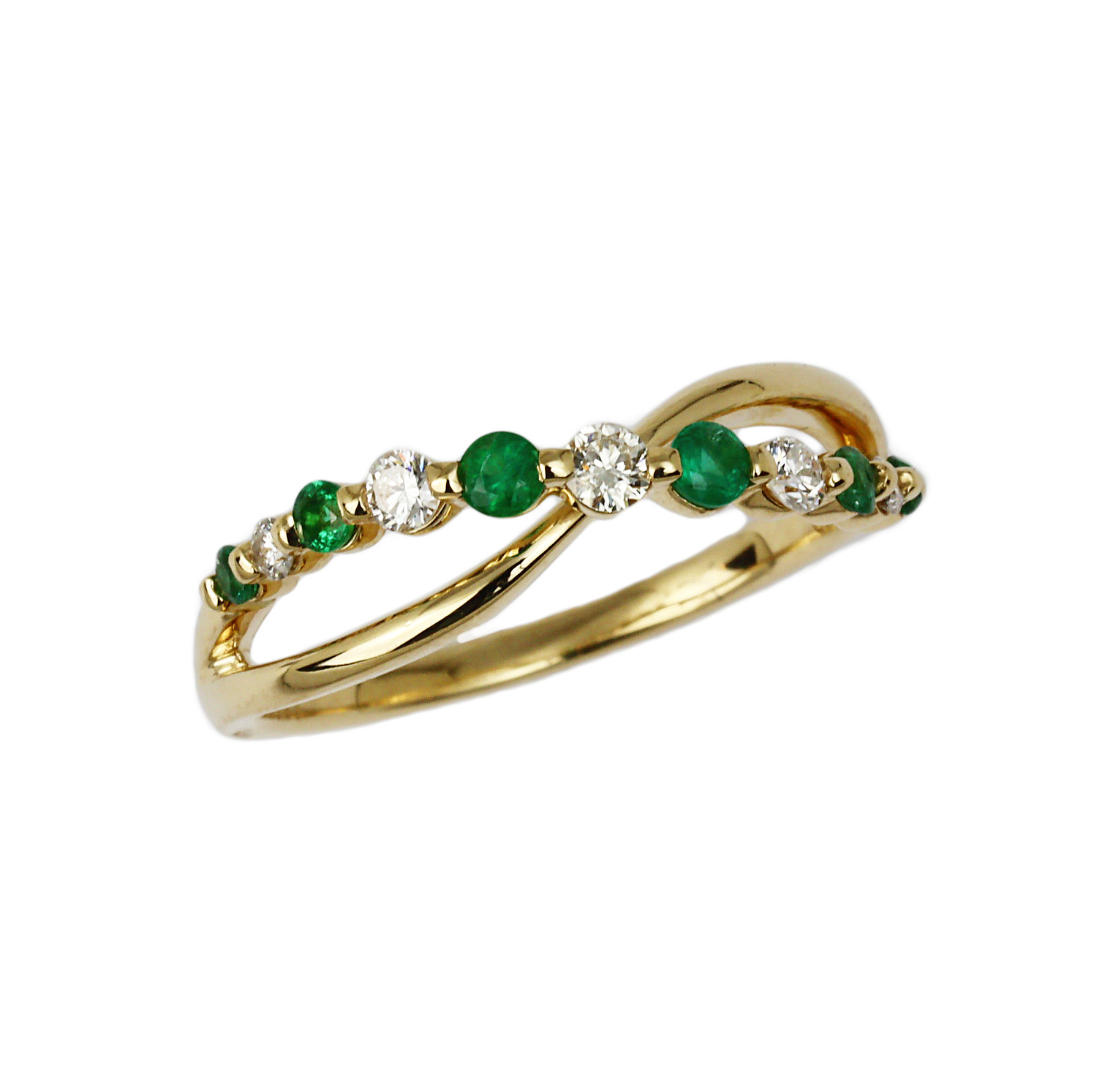 Featured image of this Fischer Women’s 14k Yellow Gold Diamond, Emerald Ring Size 7