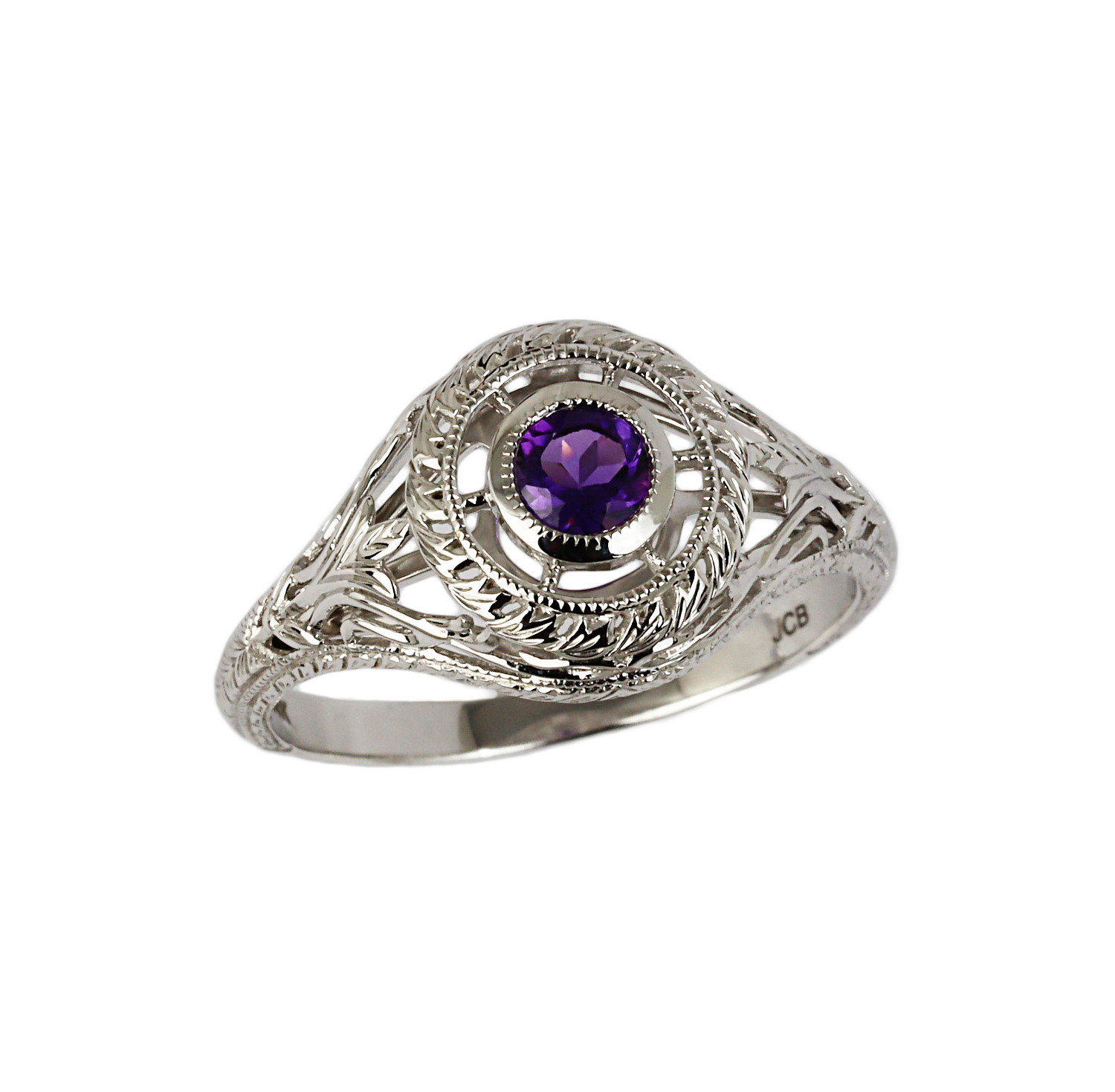 Featured image of this Women’s 14k White Gold Amethyst Ring Size 6.75