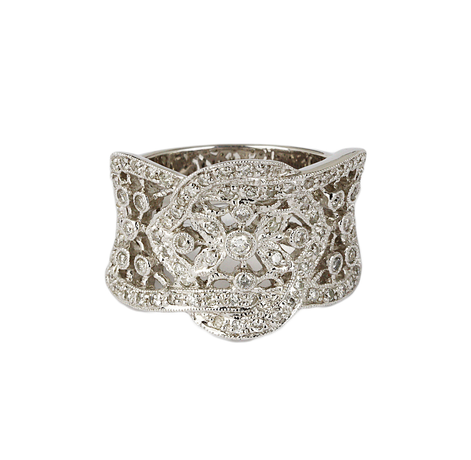 Gallery image of this Women’s 18k White Gold Diamond Ring Size 6.5
