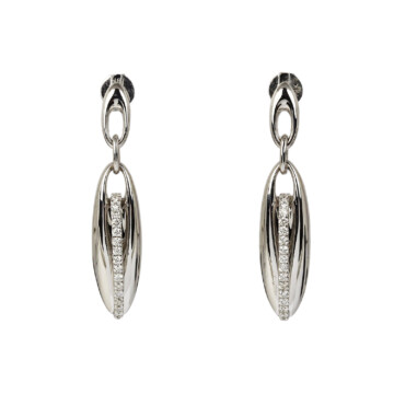 Featured image of this Women’s 14k White Gold Diamond Dangle Earrings