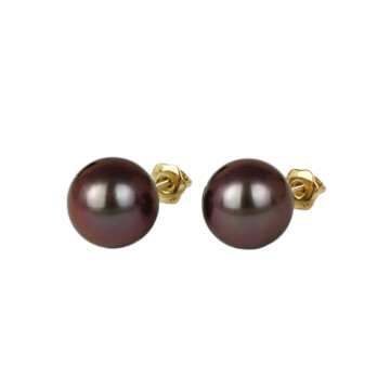 Featured image of this Women’s 14k Yellow Gold Pearl Stud Earrings