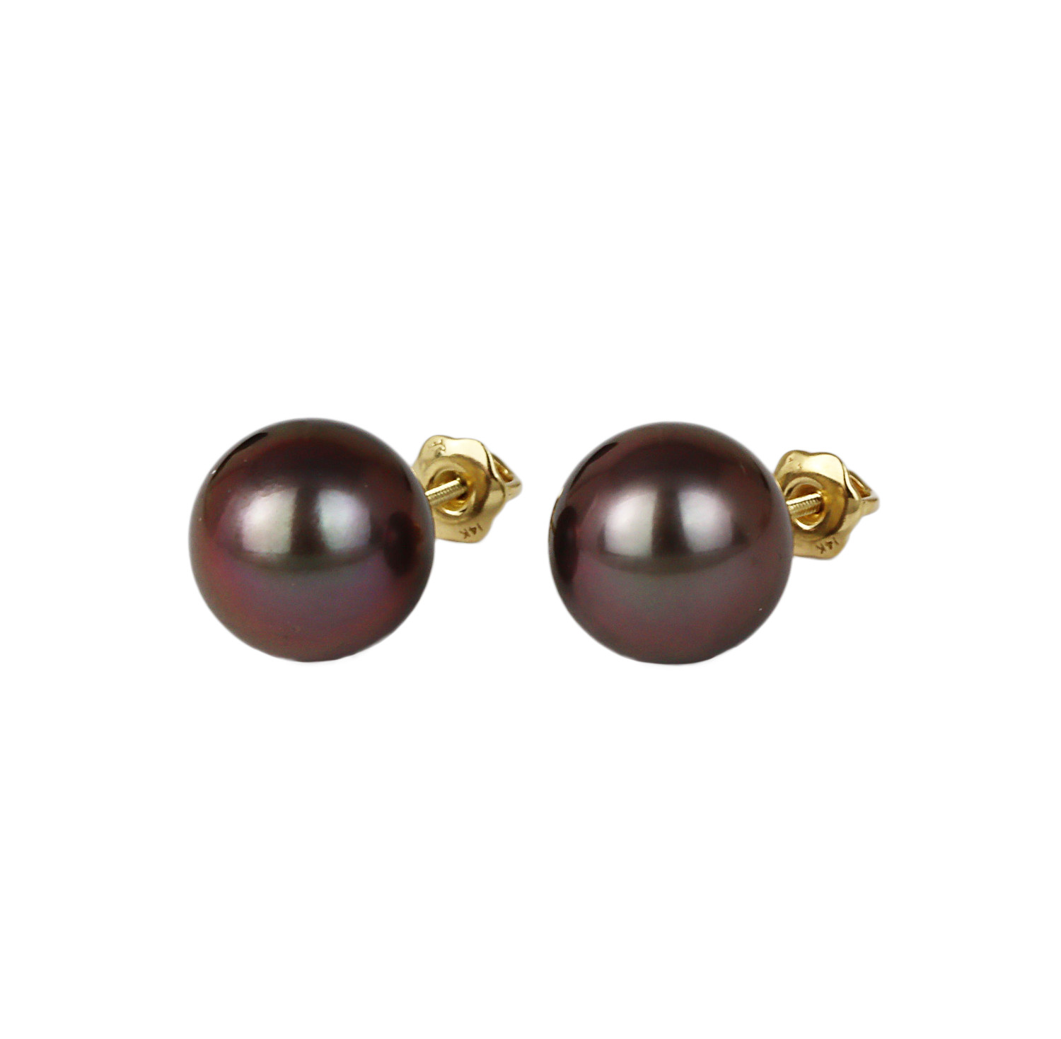 Featured image of this Women’s 14k Yellow Gold Pearl Stud Earrings