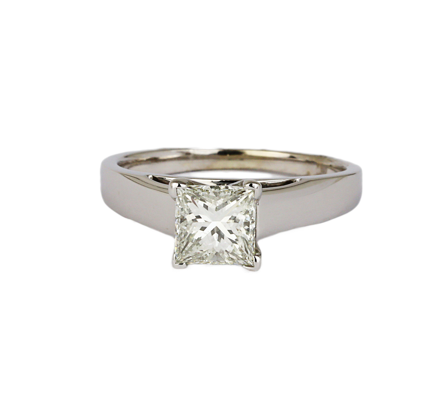 Gallery image of this Women’s 14k White Gold Diamond Bridal Ring Size 4.75 GIA Cert