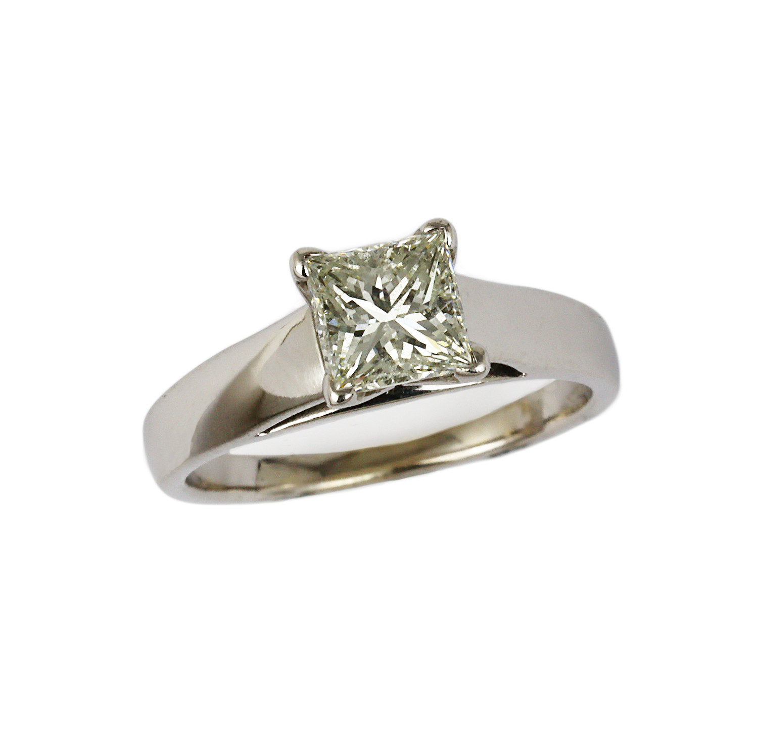 Featured image of this Women’s 14k White Gold Diamond Bridal Ring Size 4.75 GIA Cert