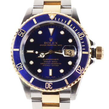 Featured image of this 18k Yellow Gold & Stainless Steel Submariner Rolex Wristwatch – 40mm Case