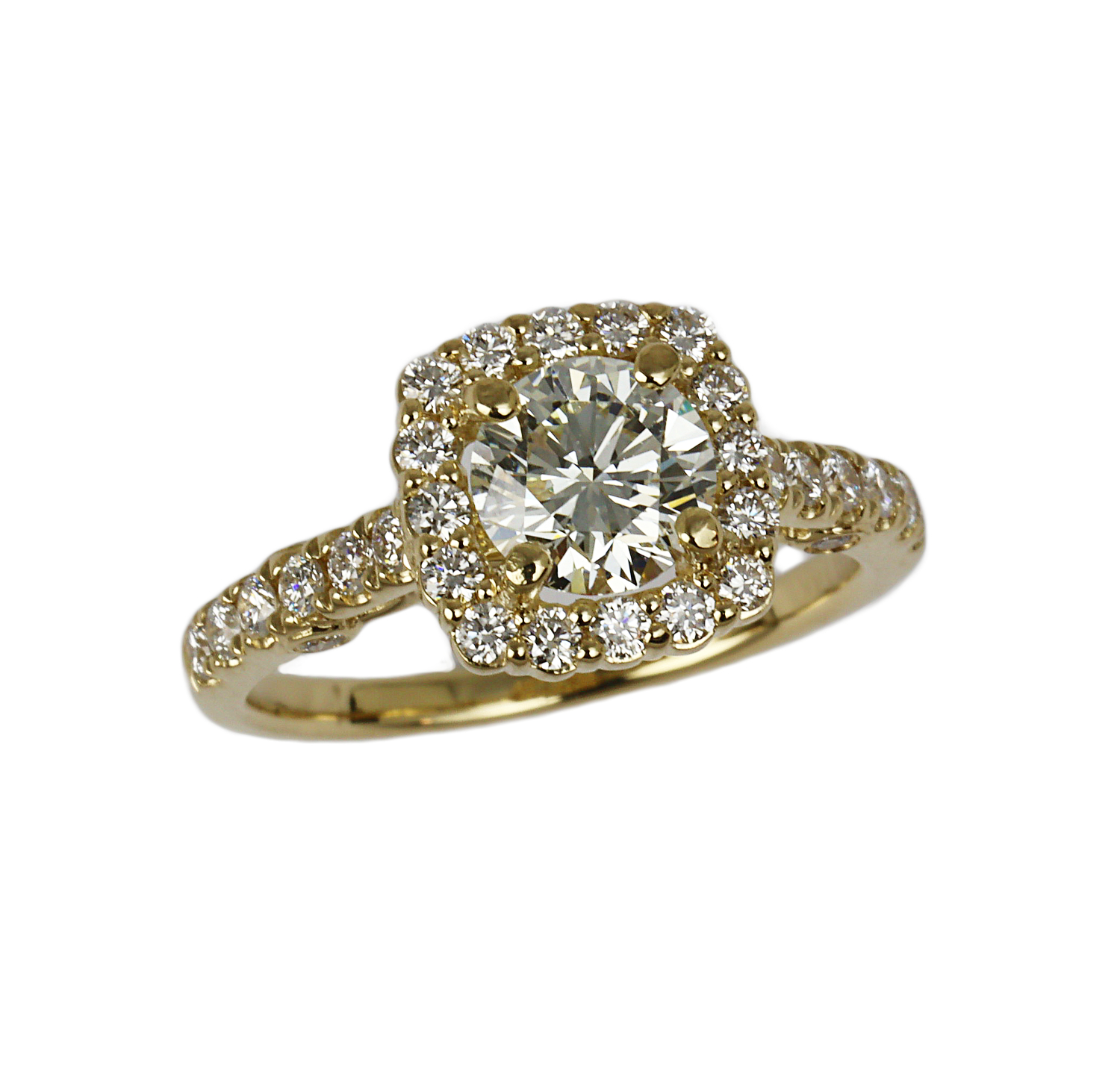 Featured image of this Women’s 14k Yellow Gold Diamond Bridal Ring Size 6 GIA Cert