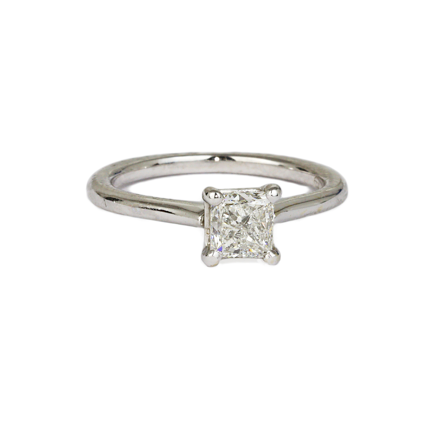 Gallery image of this Women’s 14k White Gold Diamond Bridal Ring Size 4.25 GIA Cert