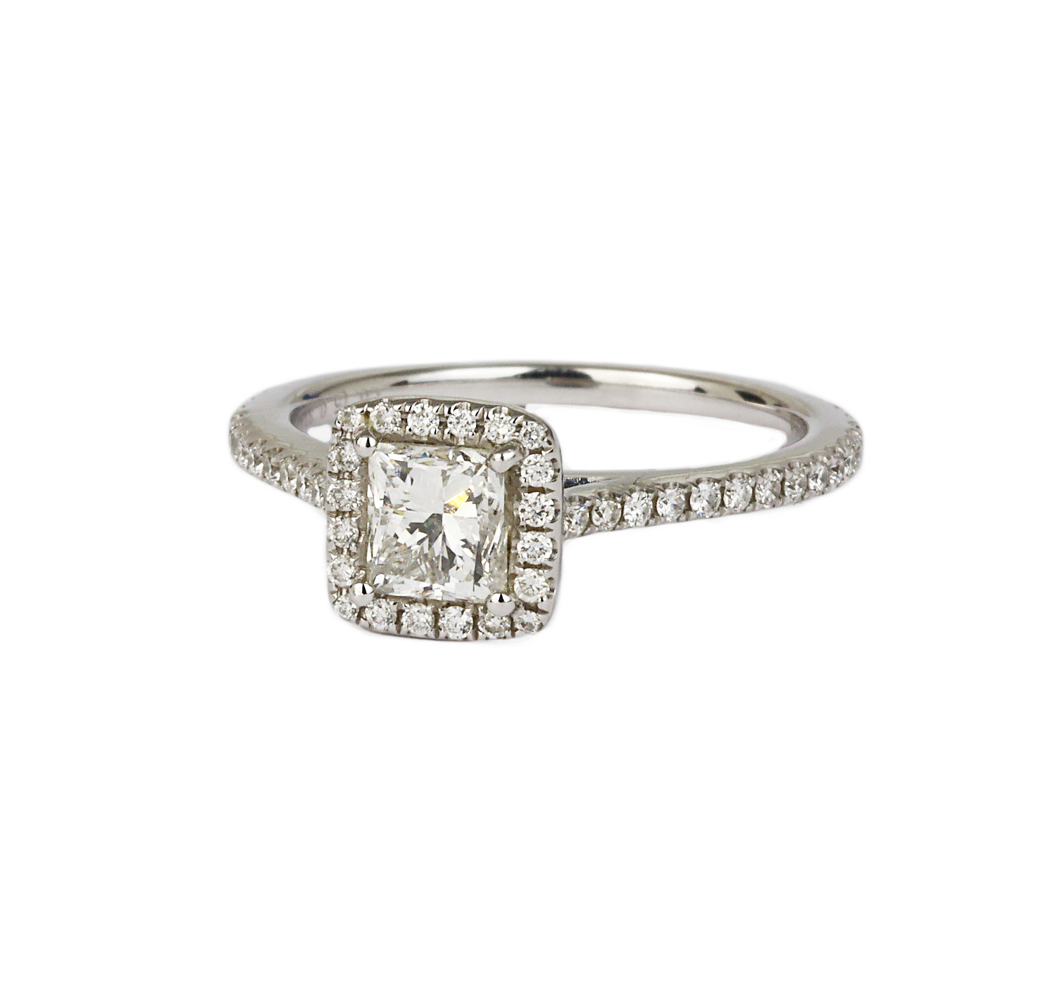 Gallery image of this Women’s 14k White Gold Diamond Bridal Ring Size 6 GIA Cert