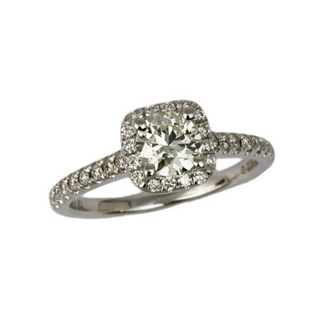Featured image of this Fischer Women’s 14k White Gold Diamond Bridal Ring Size 5 GIA Cert