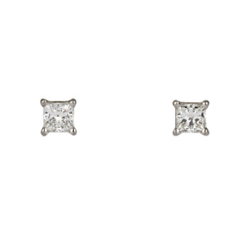 Featured image of this Women’s 14k White Gold Diamond Stud Earrings GIA Cert