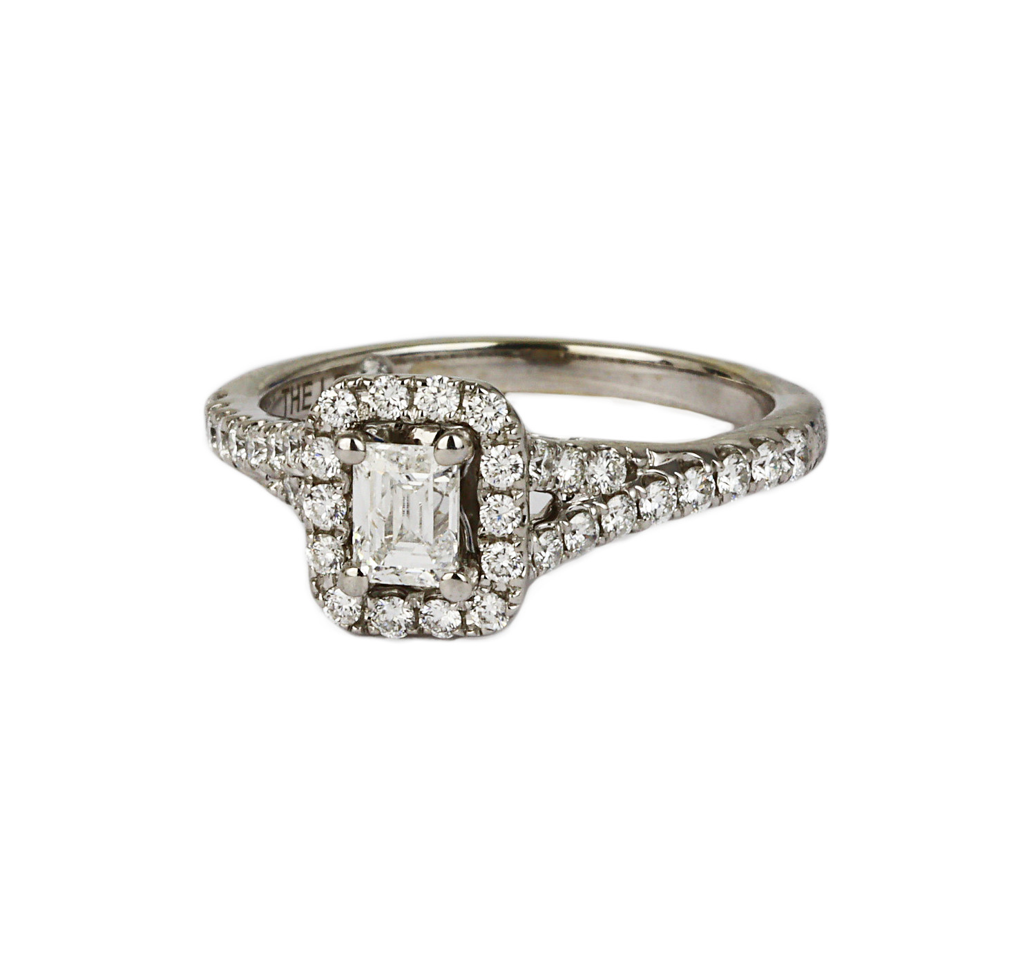 Gallery image of this LEO Women’s 14k White Gold Diamond Bridal Ring Size 6.75 GSI Cert