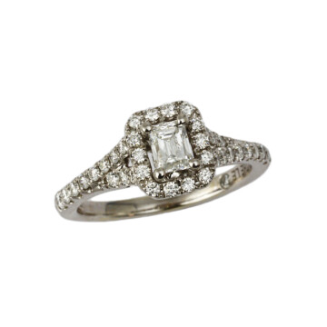 Featured image of this LEO Women’s 14k White Gold Diamond Bridal Ring Size 6.75 GSI Cert