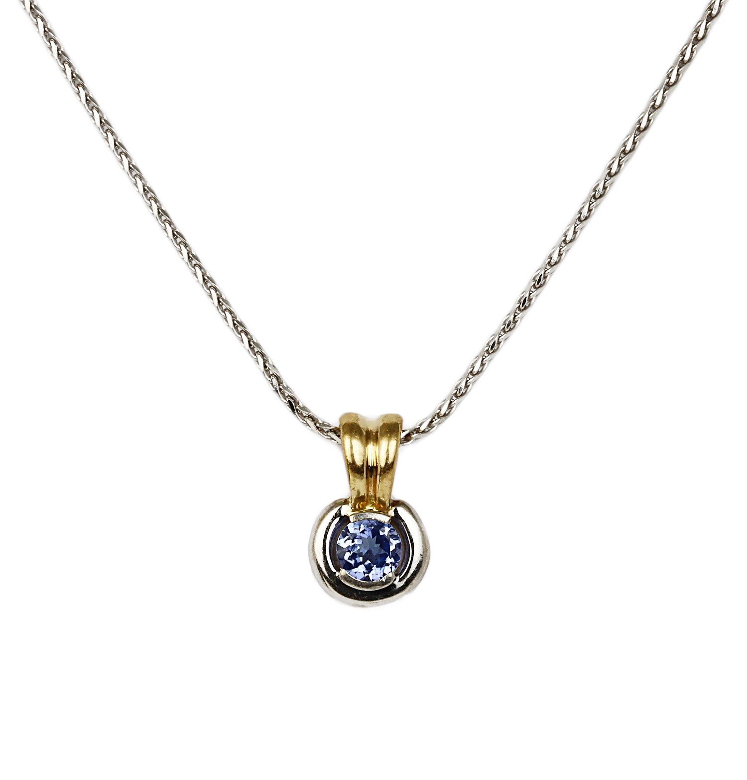 Featured image of this Women’s 14k White Gold Tanzanite Necklace