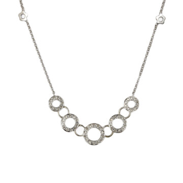 Featured image of this Women’s 18k White Gold Diamond Station Necklace