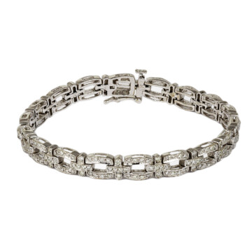 Featured image of this Women’s 18k White Gold Diamond Link Bracelet