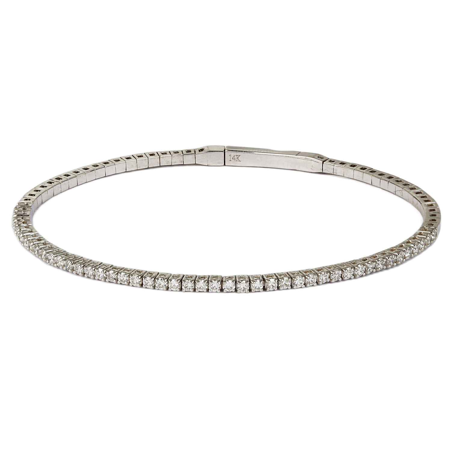 Featured image of this Women’s 14k White Gold Diamond Bangle Bracelet