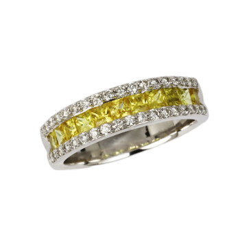 Featured image of this Fischer Women’s 14k White Gold Diamond, Sapphire Ring Size 7