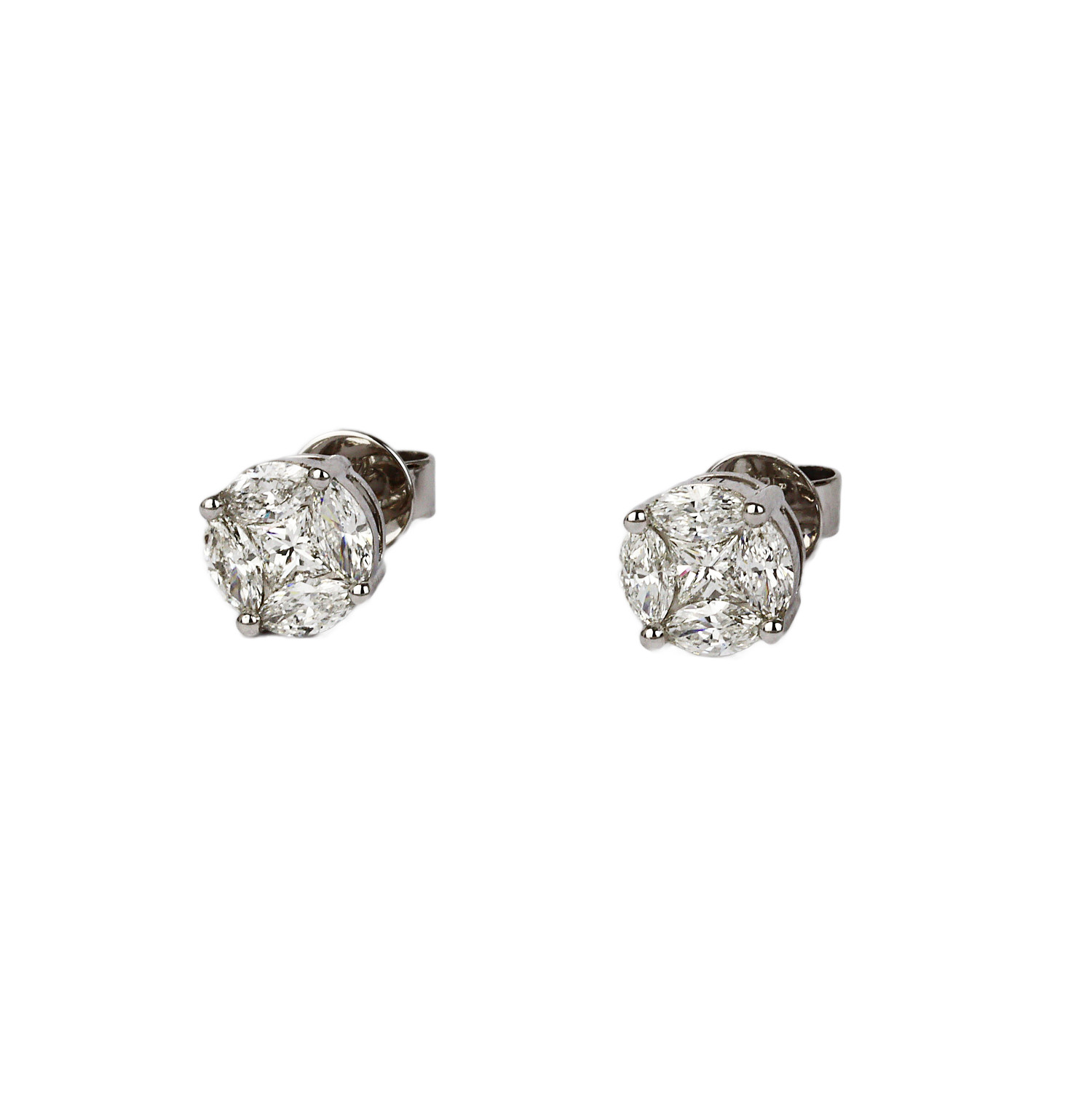 Gallery image of this Women’s 14k White Gold Diamond Stud Earrings