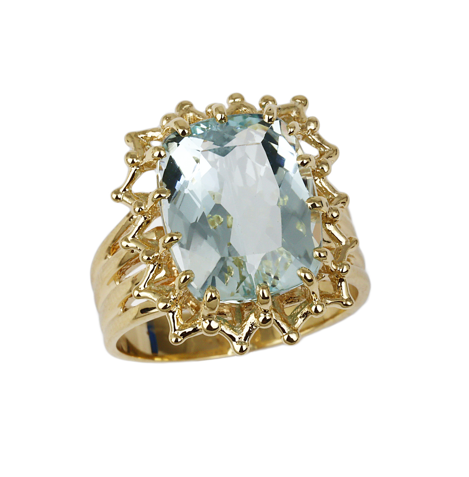 Featured image of this Women’s 14k Yellow Gold Aquamarine Ring Size 6.75