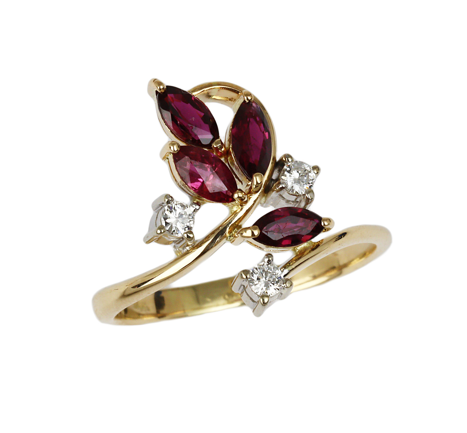 Featured image of this Women’s 14k Yellow Gold, Diamond, Ruby Ring Size 8.25