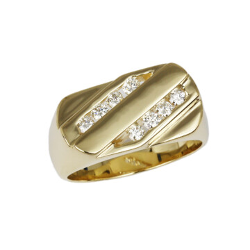 Featured image of this Men’s 14k Yellow Gold Diamond Ring Size 10