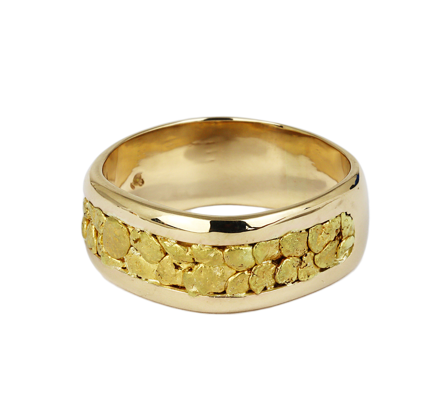 Gallery image of this Men’s 14k Yellow Gold, Natural Nugget Band Ring Size 13.75