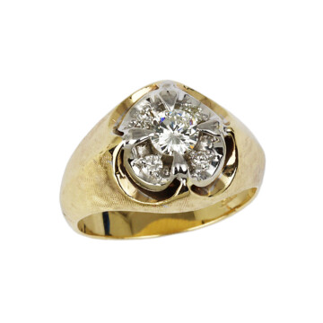 Featured image of this Men’s 14k Yellow Gold Diamond Ring Size 8