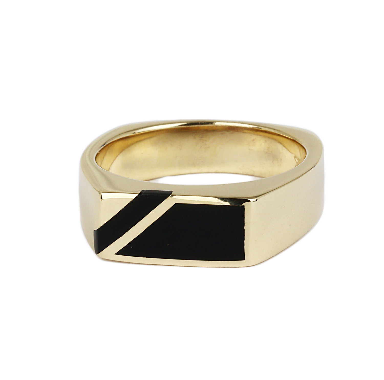Gallery image of this Men’s 14k Yellow Gold Onyx Ring Size 11