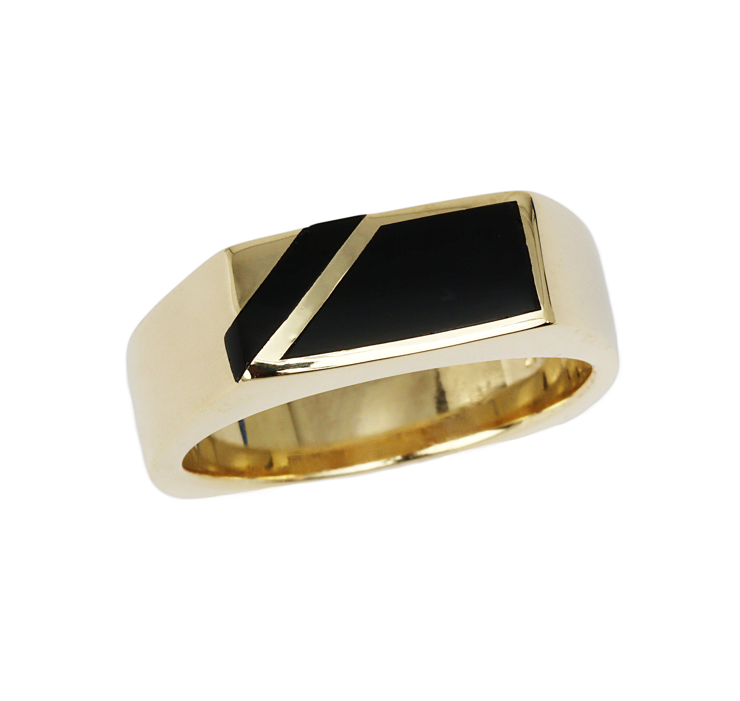 Featured image of this Men’s 14k Yellow Gold Onyx Ring Size 11