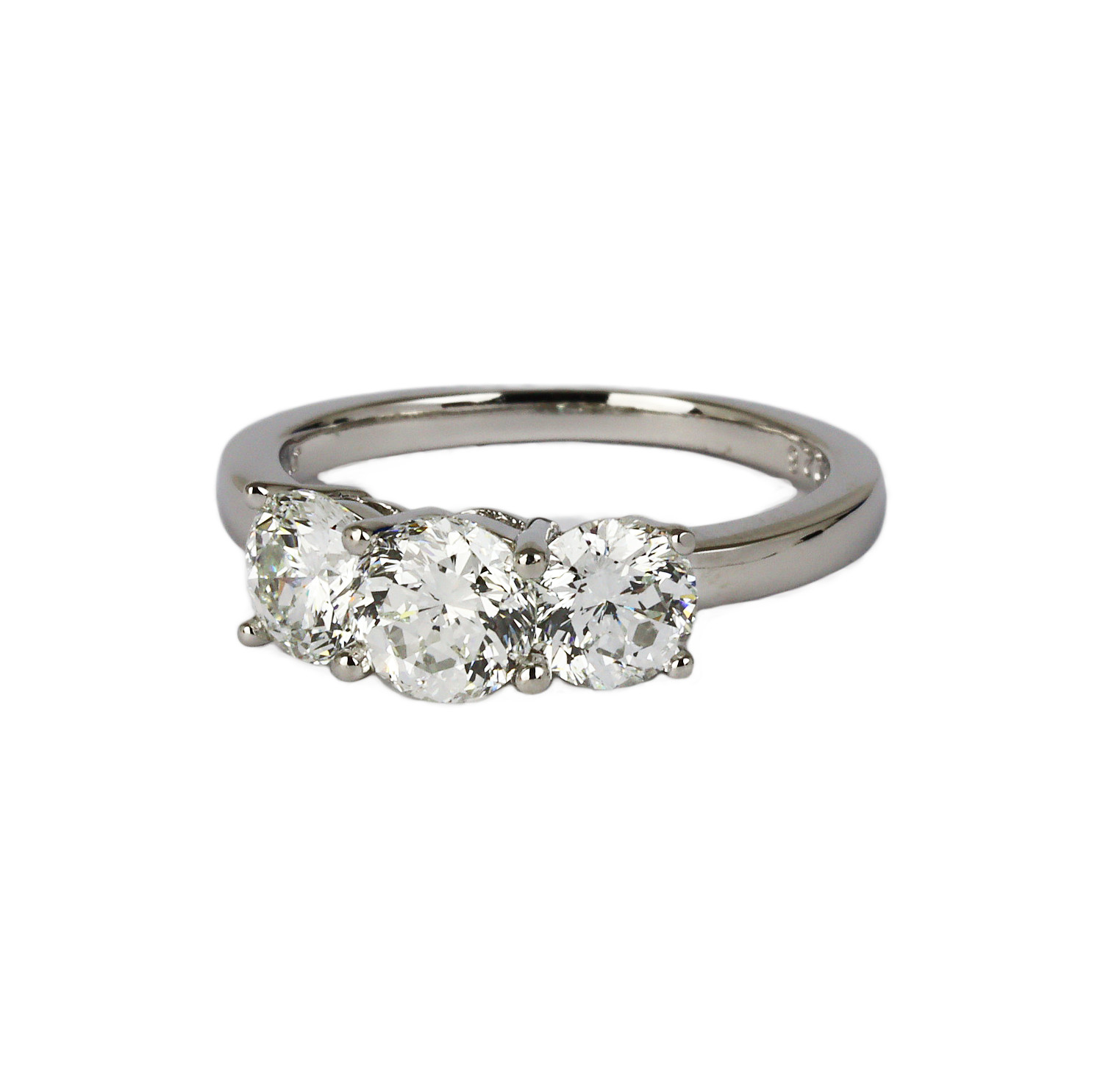Gallery image of this Women’s Platinum Diamond Bridal Ring Size 6.25 EGL Cert