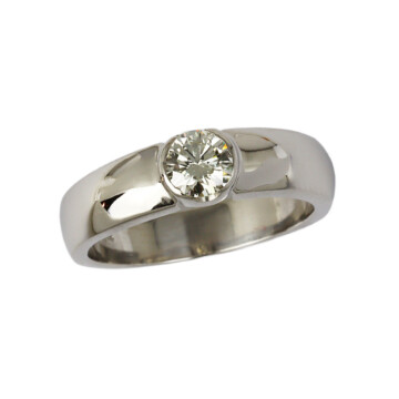 Featured image of this Women’s 14k White Gold Diamond Band Ring Size 7 EGL Cert